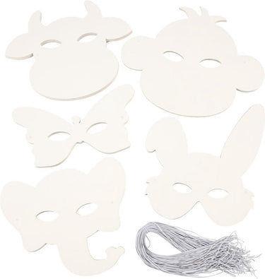Creativ company dierenmaskers, h: 13-24 cm, 100 assorti