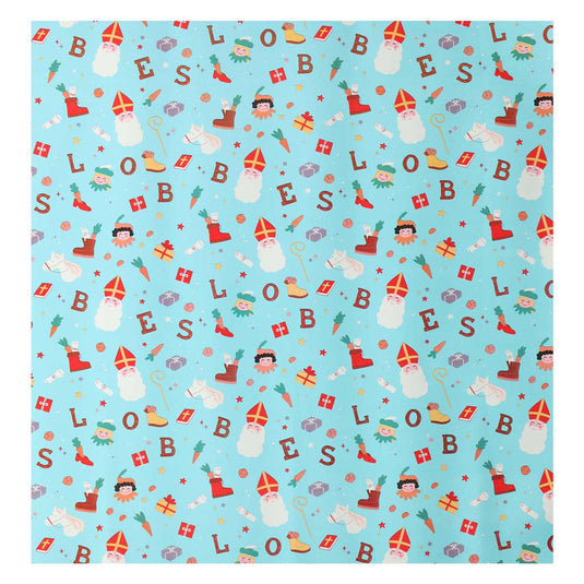 Lobbes sinterklaas inpakpapier, 5mtr.