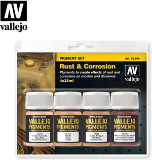 Vallejo val73194 - rust corrosion pigment set - 4 kleuren