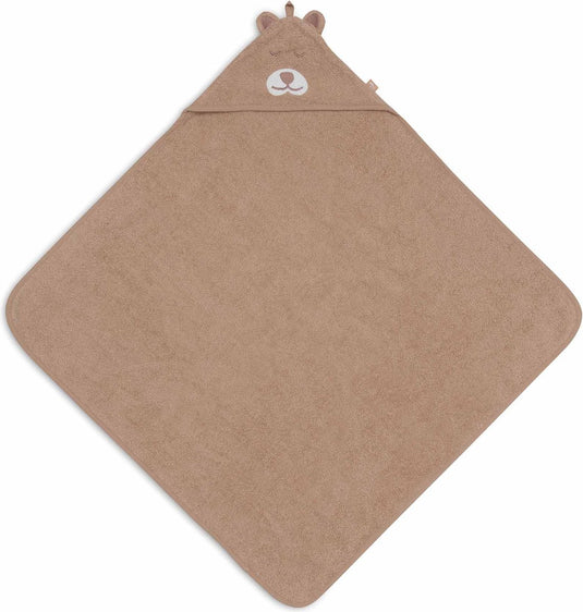 Jollein - badcape badstof 75x75cm - baby handdoek met badcape, omslagdoek, badponcho - jungle jambo cheetah