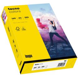 Gekleurd papier tecno a4 160 g m² felgeel 250 vellen