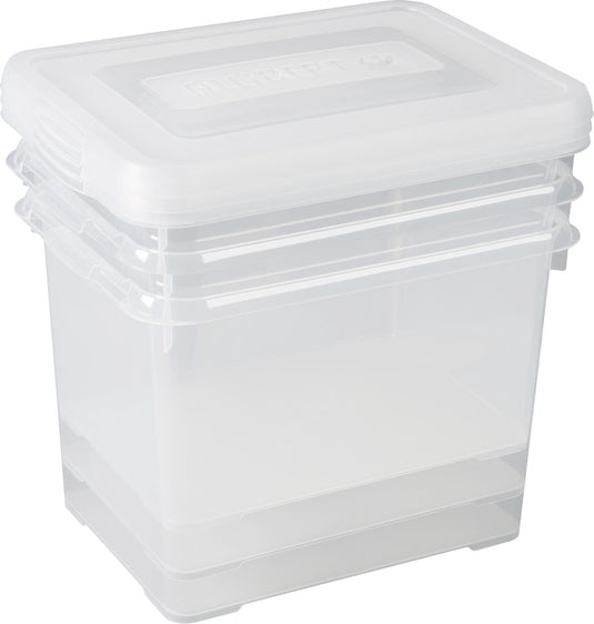 Curver handy box - opbergbox - 3x20 liter - transparant - 3 stuks