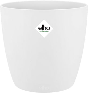 Elho brussels rond 25 - bloempot voor binnen - 100% gerecycled plastic - ø 24.3 x h 23.2 cm - wit