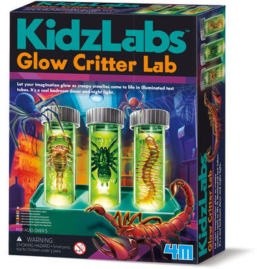 4m wetenschap en spel - labo met lichtgevende beestjes - decoratie voor kinderen - kidzlabs - 5 jaar