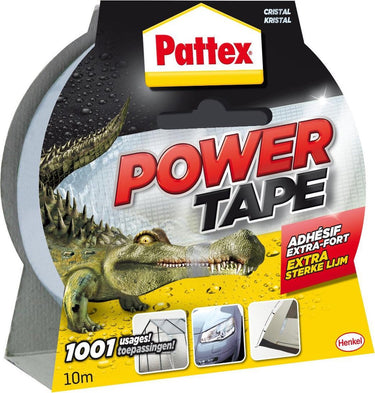 Pattex power tape 10 m transparant | duct tape waterdicht | extreem sterk premium grip - ducktape