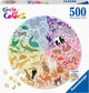 Ravensburger round puzzle circle of colors animals - legpuzzel - 500 stukjes