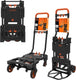 Black+decker 2-in-1 steekwagen en plateauwagen - steekkar max. 55kg - platformwagen max. 120kg - transportwagen inklapbaar - transportwagen met stevige wielen - kunststof staal