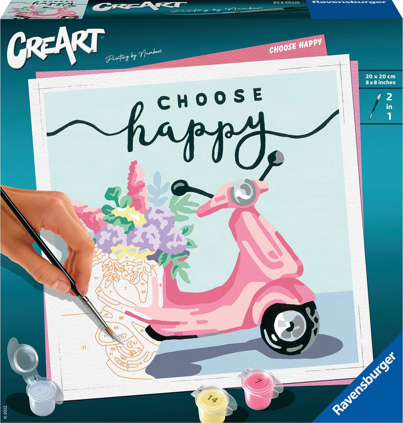 Afbeelding laden in galerijviewer, Ravensburger creart schilderen op nummer - choose happy
