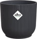 Elho vibes fold rond 22 - bloempot voor binnen - 100% gerecycled plastic - ø 22.0 x h 20.2 cm - antraciet