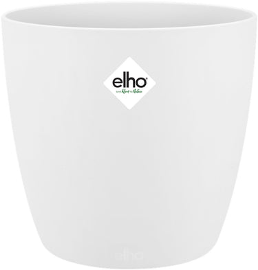 Elho brussels rond 16 - bloempot voor binnen - 100% gerecycled plastic - ø 16.0 x h 14.7 cm - wit