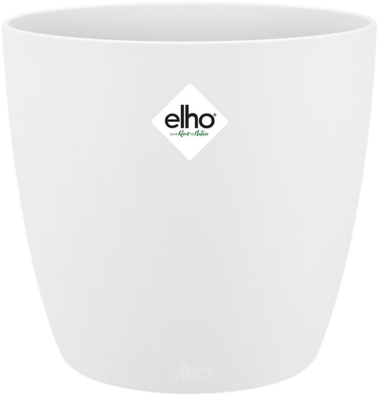 Elho brussels rond 16 - bloempot voor binnen - 100% gerecycled plastic - ø 16.0 x h 14.7 cm - wit