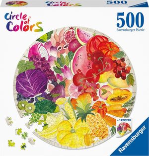 Ravensburger round puzzle circle of colors fruits and vegetables - legpuzzel - 500 stukjes
