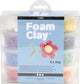 Creativ company foam clay large basisset van 8 kleuren - boetseren - aan de lucht drogende klei