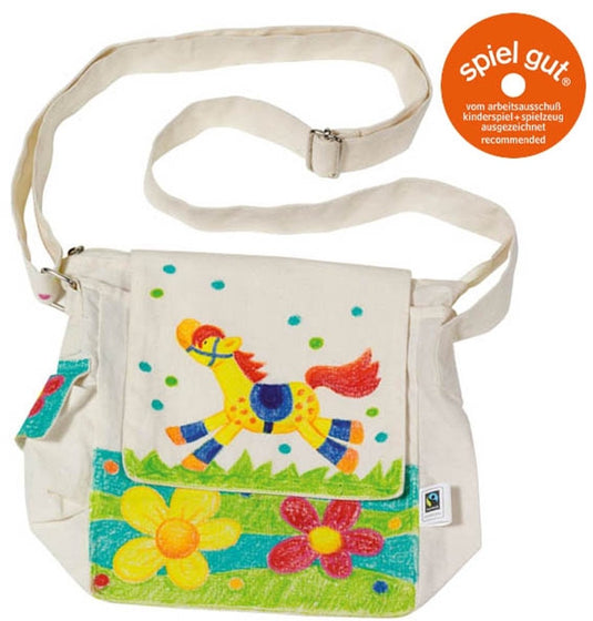 Goki schoudertas - fairtrade katoen - 27x19x10cm - om zelf te kleuren