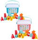 Let's play let’s play alfabet vormen sorteer set - 16 delig - educatief speelgoed met letters en vormen - inclusief opbergemmer - assorti