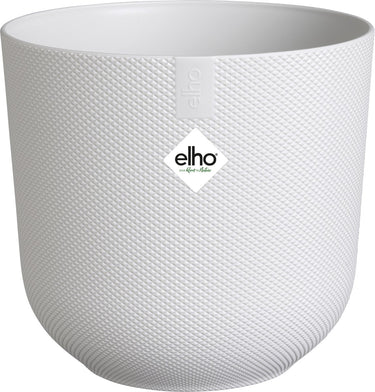 Elho jazz rond 23 bloempot voor binnen - woonaccessoire van 100% gerecycled plastic - ø 23.1 x h 21.5 cm - zijdewit