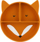 Trixie siliconen bord met vakjes en zuignap - mr. fox