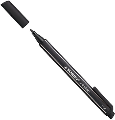 Stabilo pointmax - hardtip fineliner - zwart (488 46)