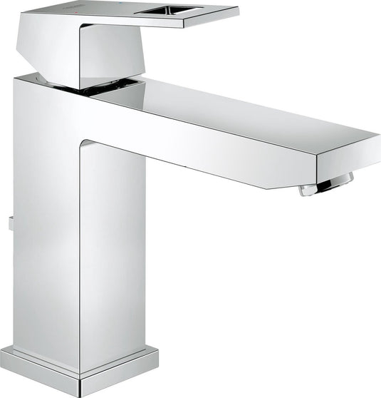 Grohe eurocube wastafelkraan - medium uitloop - met trekwaste - chroom - waterbesparend