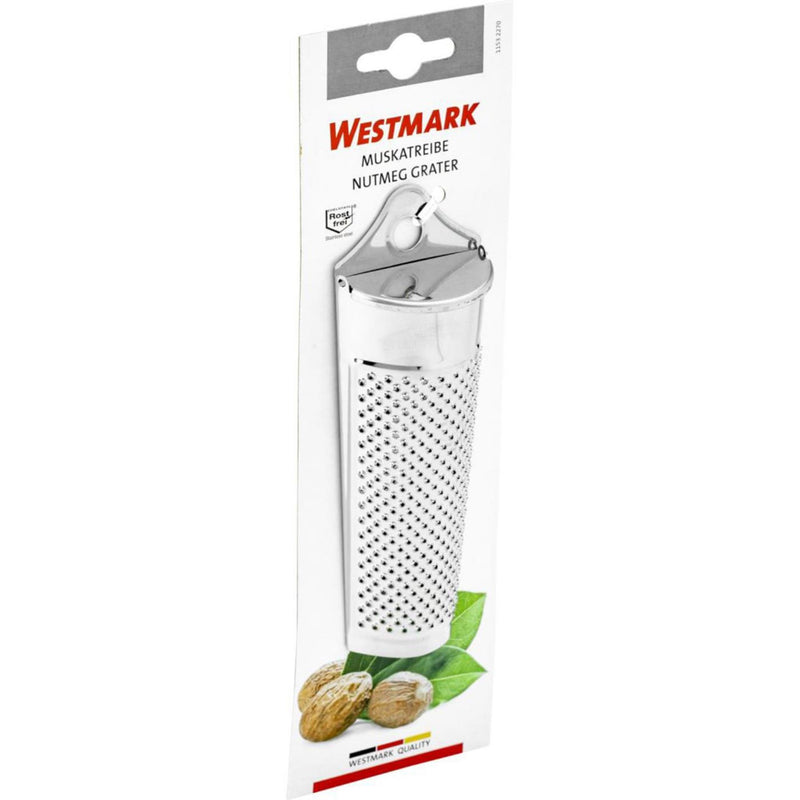 Afbeelding laden in galerijviewer, Westmark nootmuskaatrasp, met opbergvak voor nootmuskaat, lengte: 15 cm, roestvrij staal, zilver, 11532270
