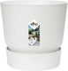 Elho greenville rond 25 - bloempot voor buiten met waterreservoir - 100% gerecycled plastic - ø 24.5 x h 23.3 cm - wit
