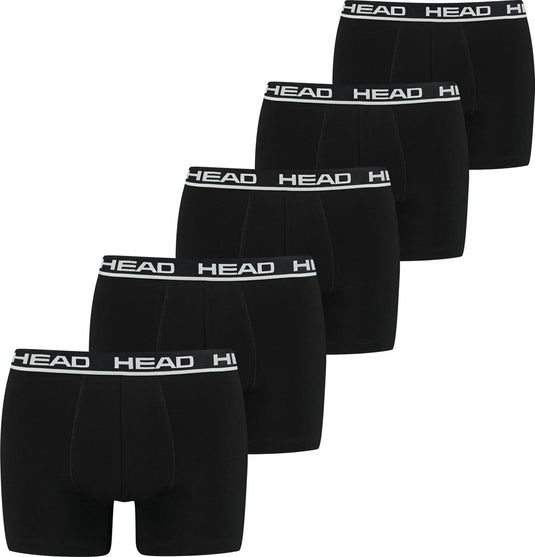 Head 5-pak heren boxershorts - zwart - multipack heren onderbroeken katoen - m