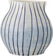 Bloomingville esra vaas - blauw - aardewerk