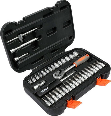 Sthor 58640 - dopsleutelset - 1 4 inch - 38-delig - ergonomische handgreep