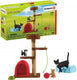Schleich farm world - wandeling met een schattig katje - speelfigurenset - kinderspeelgoed voor jongens en meisjes - 3 tot 8 jaar - 9 onderdelen
