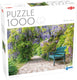 Tactic wisteria alley in blossom – puzzel – 1000 stukjes – bloeiende blauweregen tuinpad – rustgevende natuur en tuinsfeer – hoogwaardige scandinavische kwaliteit