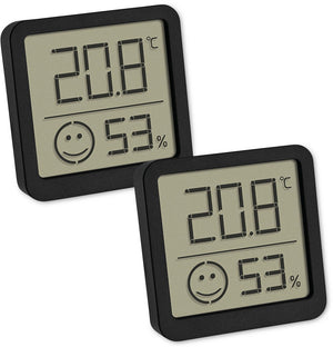 Tfa dostmann 2er set digitales thermo-hygrometer mit komfortzone thermo- en hygrometer zwart