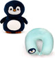 Sombo swapseazzz adoramals pinguin 2-in-1 pluche reiskussen- nekkussen