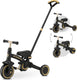 Qplay stager driewieler 3-in-1 - opvouwbaar - zwart goud