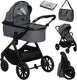 Lionelo layla kinderwagen 2in1 - xxl set - veelzijdig en jaarrond - grote wielen - bediening met een hand - voor alle soorten terrein - accessoireset