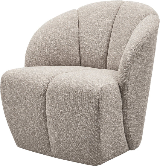 Woood mojo draaifauteuil - bouclé - beige melange - 75x68x77