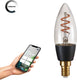 Eglo connect.z smart led lamp - e14 - ø 3,5 cm - smoke rookglas - 2000k - dimbaar - zigbee