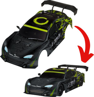 Overmax x-drifty carrosserie – rc auto body – vervangende kap voor x-drifty – accessoire voor drift rc auto – nieuwe look – duurzaam lichtgewicht – gemakkelijk te monteren – personaliseer je rc – drifting race design – tweede leven voor je rc