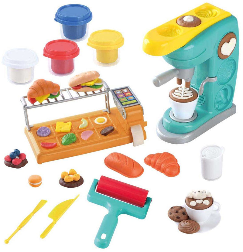 Afbeelding laden in galerijviewer, Playgo klei speelset lunchroom - creatieve kleipotjes voor kinderen.
