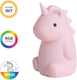 Eglo castellino eenhoorn nachtlampje kinderen baby - draadloos - 15.5 cm - roze - rgb wit licht - oplaadbaar - touch bediening