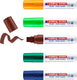 Edding 4090 krijtmarker - diverse kleuren - 5 raamstiften - beitelvormige punt 4-15 mm - raamstiften voor borden, ruiten, glas, spiegels - krijtstift voor ramen zijn afwasbaar en uitwisbaar