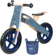 Small foot - houten loopfiets vliegtuig blauw