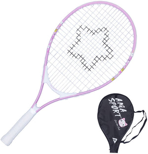 Ama sport kinder tennisracket kat roze 25 inch – lichtgewicht junior racket met tas – ideaal voor beginners –