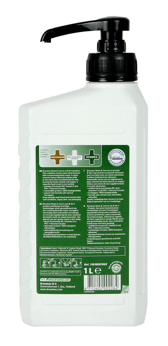 Dreumex wash care handreiniger handzeep 1 liter met pomp