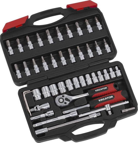 Kreator krt500117 dopsleutelset - 40 delig - 1 4