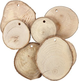 Creativ company houten schijven 5-7 cm 22 stuks