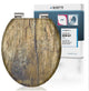 Schütte wc-bril 80124 solid wood - mdf-hout - soft close - verchroomde scharnieren - belastbaar tot 175 kg - decor - 3-zijdige print