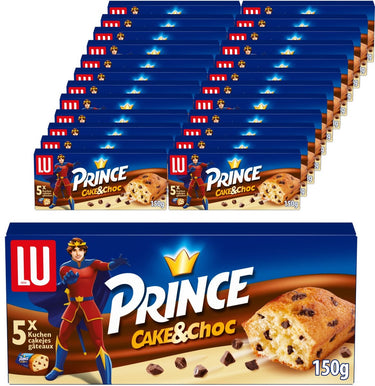 Lu prince cake choc 16 x 150g (5 x 30g) - koekjes - koek voor onderweg - koffie - thee - werk - voorraad