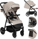 Lionelo iva - wandelwagen buggy premium - 6 maanden 4 jaar (tot 22 kg) - 360° zwenkwielen met vering - magnetische gordel - xxl zonnekap upf50 - verstelbare rugleuning, voetsteun duwbeugel - grote boodschappenmand - stad terrein - kinderwagen