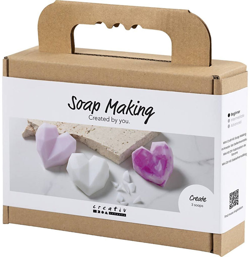 Afbeelding laden in galerijviewer, Creativ company mini hobbyset harten zeep maken roze
