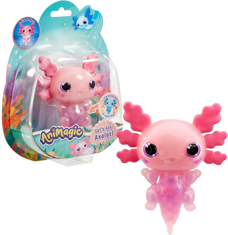 Afbeelding laden in galerijviewer, Goliath animagic let's glo axolotl roze - speelfiguur - lichtgevende axolotl
